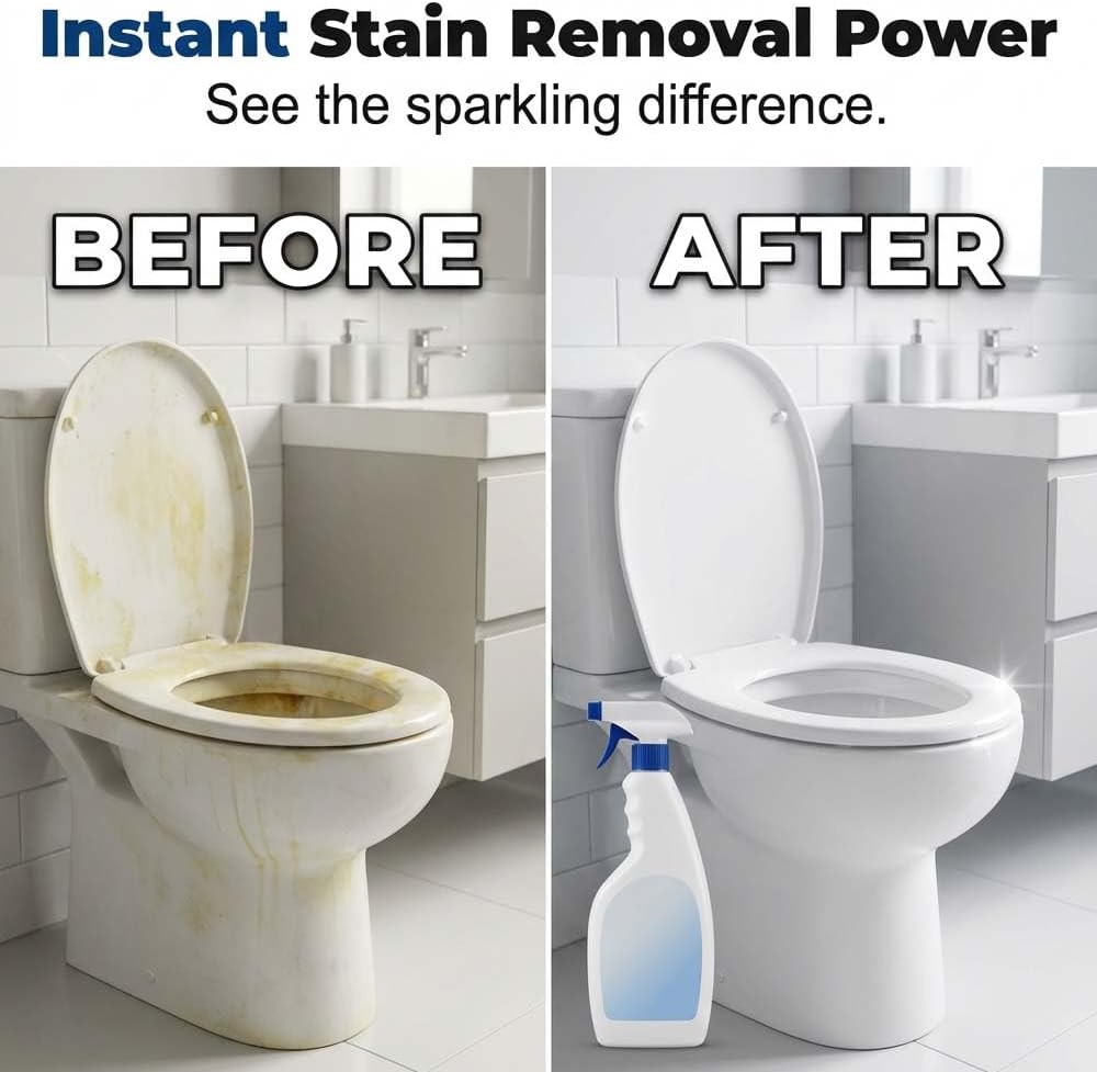 Oxalic Acid Cleaner Spray, 2026 Powerful Stubborn Stains Bathroom Cleaner Foam Spray, All-Purpose Bathrooms Descaler Foam Spray, Suitable for Tiles, Glass, Bathtub, Porcelain (1pcs)