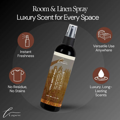 Lapew Room & Linen Spray | Fragrance Mist for Home, Car & Office | Fabric & Air Freshener | Neutralizing Mist | Made in USA | Cozy Cinnamon & Apple - Colors B