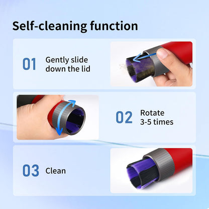 Soft Bristle Dust Brush Compatible with Dyson V7 V8 V10 V11 V15 Vacuum Cleaner - Traceless, Scratch free, Self cleaning, Compact Design for Fine Surfaces, Dust Brush Vacuum Attachment