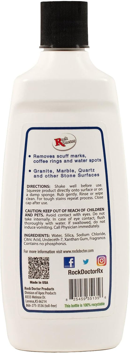 Rock Doctor Spot & Ring Remover, Works on Granite, Marble, Countertop & Quartz, Hard Water Mark & Spot Remover, Remove Coffee & Scuff Mark, 14 oz. Pack of 1