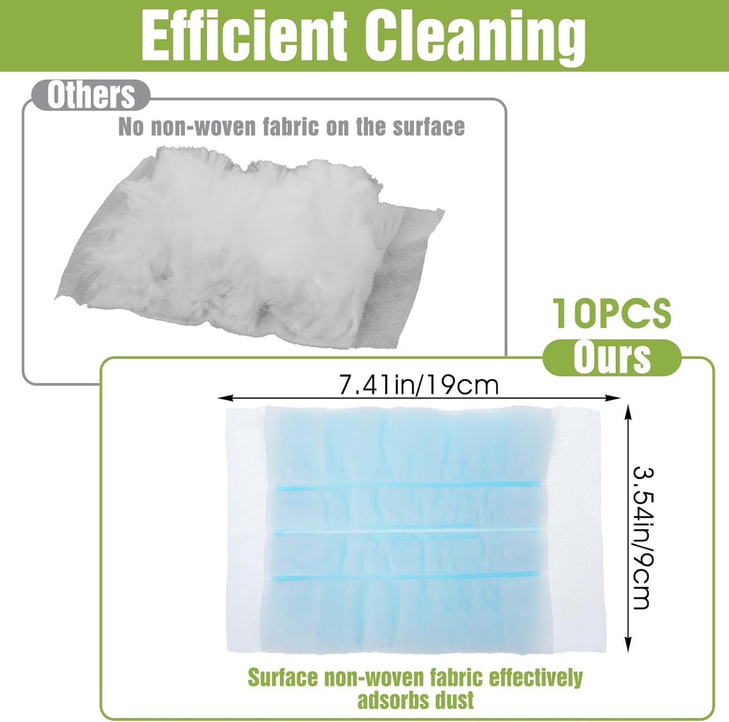 Hecila Duster Refill One-Sided Disposable Duster Refills for Cleaning Heavy Duty Dusters Refills Unscented Replacement Pads Multi Surface Dusters Kit for Cleaning Home Bedrooms Ceiling Fan