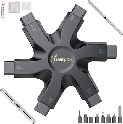 Tassmpitor for iPhone Cleaning Kit Port Cleaner, Repair and Restore Tool for iPad Pro Watch Cell Phone Charging Port, Lightning Charger Cables Speaker Airpod Cleaning Putty Dust for All Devices