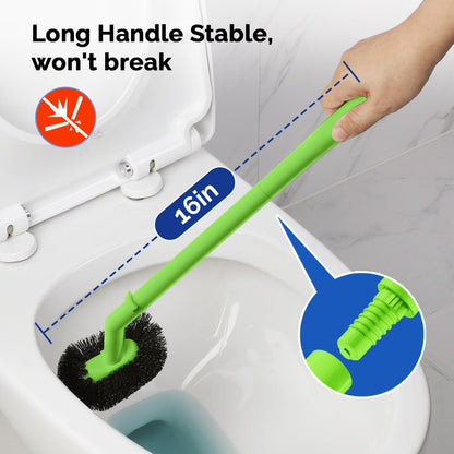 HAMITOR Toilet Plunger Bowl Brush Combo：Heavy Duty Rubber for Drain Clog Remover - Curved Design Bristles for Deep Cleaning Under Rim - Compact Bathroom Cleaning Tools for New Homet Essentials - White