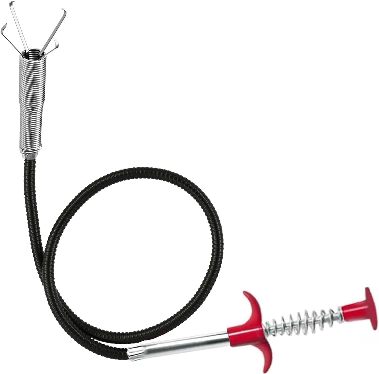 Upgraded Drain Snake, 76 inch Hair Drain Clog Remover Tool ， Sink Snake Drain Clog Remover for Sewer Kitchen Bathroom