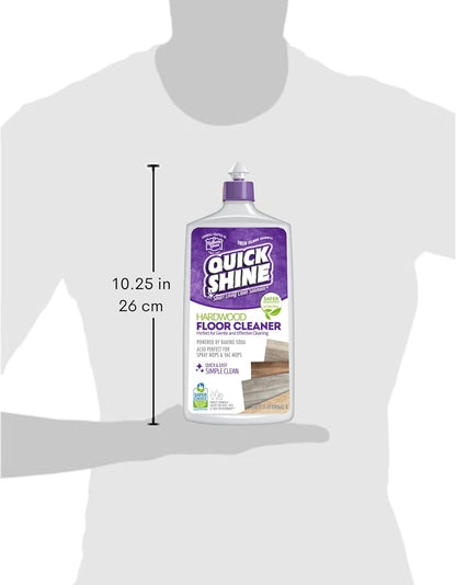 Quick Shine Hardwood Floor Cleaner 64oz | Use in Spray & Vac Mops | Removes Dirt & Scuff Marks | Ready-to-Use, Streak Free, No Rinse | Safer Choice Cleaner |Perfect for Gentle and Effective Cleaning