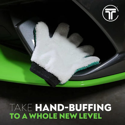 TopCoat LuvGluv Hand MycroMitt - Washable, Non-Scratch High-Pile Microfiber Hand Mitt for Dusting, Polishing, and Drying Cars, Bikes, and More - Premium Microfiber Dusting Glove