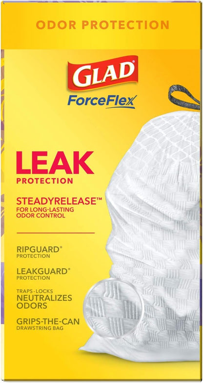 Glad ForceFlex Tall Kitchen Trash Bags, 13 Gal, Gain Lavender with Febreze, 110 Ct (Pack May Vary)