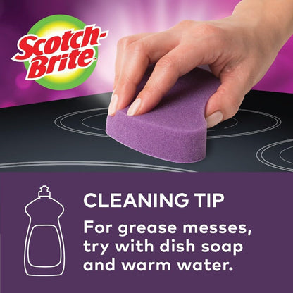 Scotch-Brite Scratch-Free Glass Cooktop Pads, Chemical-Free Cleaning, 2 Cleaning Pads - (2-Pack)