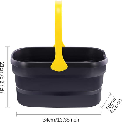 Yocada Collapsible Plastic Bucket Mop Bucket 10L (2.6Gallon) Cleaning Washing Basket for Sponge&Flat&Cotton Mop Cleaning Washing