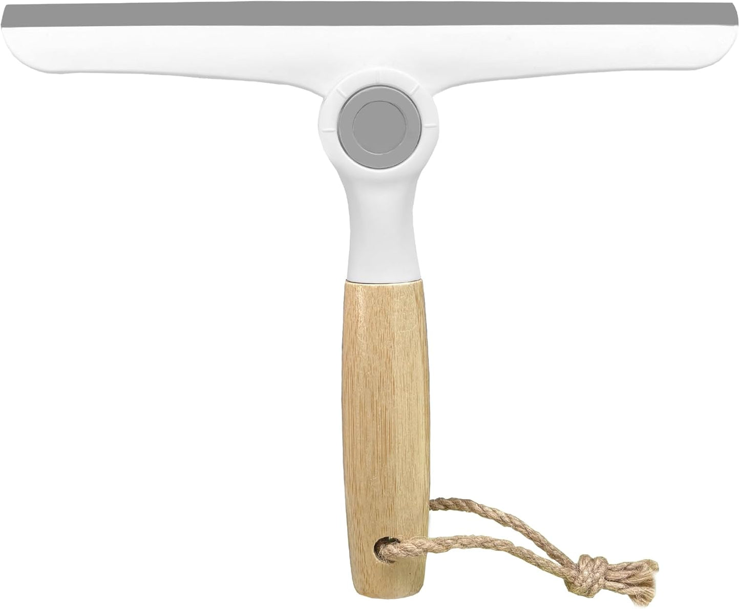 NBGYTECH Window Squeegee Household Cleaning Scraper Handheld Squeegee for Shower Glass Door Mirror Car Windshield (White Plastic Handle)