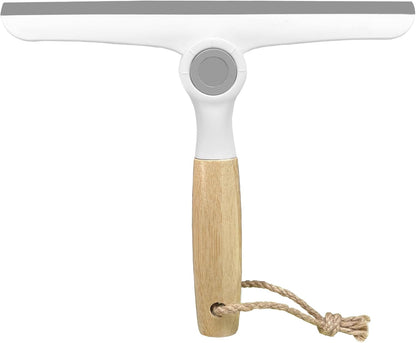 NBGYTECH Window Squeegee Household Cleaning Scraper Handheld Squeegee for Shower Glass Door Mirror Car Windshield (White Plastic Handle)