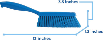 Vikan 45871 Bench Cleaning Brush, Polypropylene/Polyester Soft Bristle Dustpan Brush & Sweeper With Handle, 14-Inch, Pink