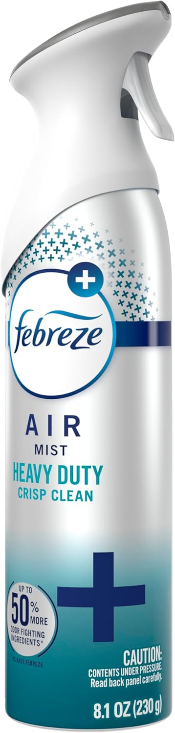Febreze Air Mist, Air Freshener Spray, Odor Fighting Room Spray, Deodorizer for Home Bathroom Kitchen Office Apartment Dorm Room Classroom, Linen & Sky Scent, 8.1oz (Pack of 6)