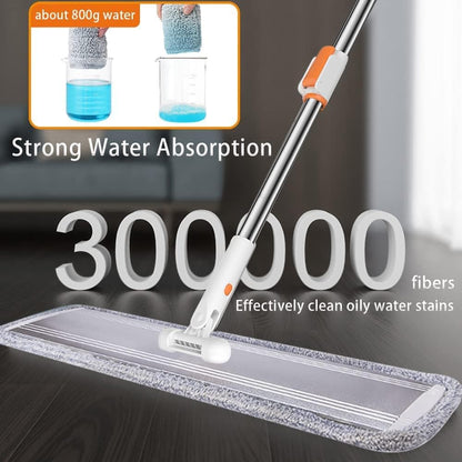 Microfiber Mop 18 in Large Flat Mops for Floor Cleaning with 4 Premium Pads Hardwood for Cleaning Wet Mop