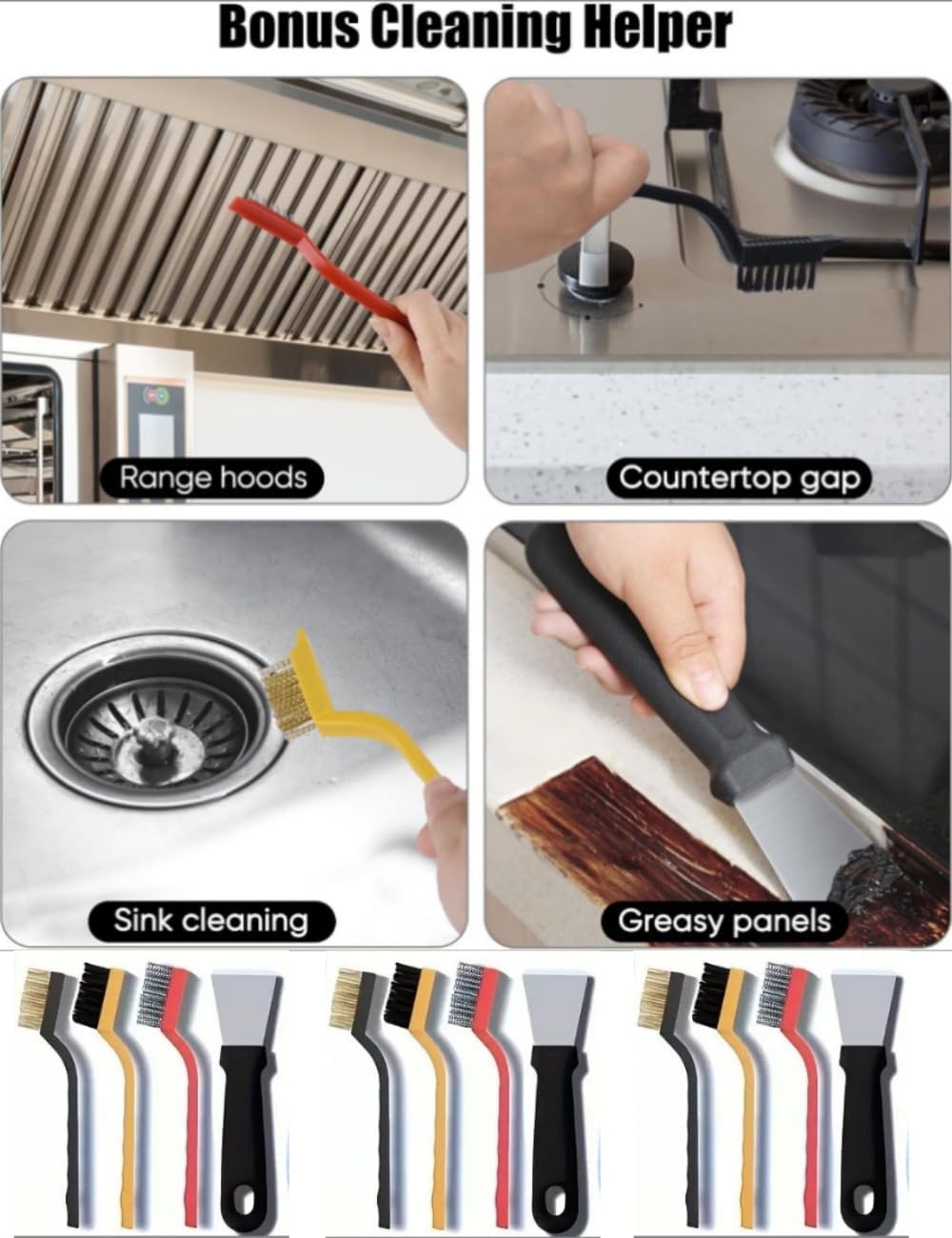 13 Pcs Crevice Cleaning Brush, Hard Bristle Scrub Brushes Cleaning Brushes, Household Use Cleaning Supplies for Kitchen Bathroom Corner Sink Cup Bottle