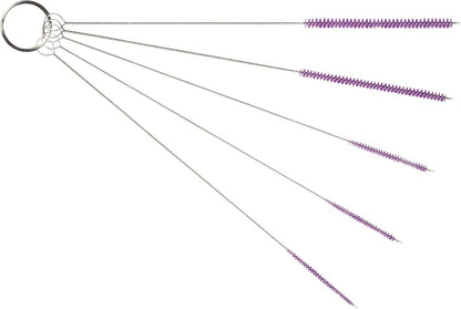 10" Tube Cleaning Brush Set, 5 Pack Large, Extra Long Nylon Straw Brushes with Flexible Handles for Bottles, Cleaning Straws, Pipe Cleaners, Keyboard, Glass, Guns, Detailing and Deep Cleaning, Black