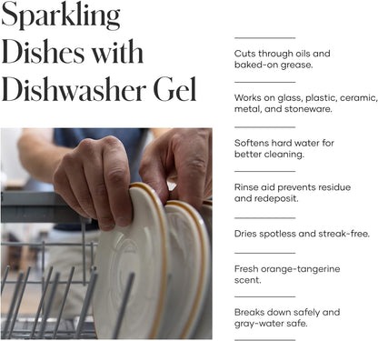Modere Dishwasher Gel - Powerful Dishwashing Gel with Enzymes and Essential Oils That Help Deliver Sparkling, Spotless Dishes With Every Wash - 480 mL