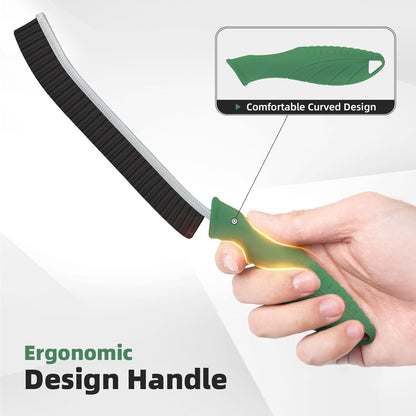 FOOGWEE Hard Bristle Crevice Cleaning Brush - Cleaning Tools for Household Use, Multifunctional Gap Cleaning Supplies for Kitchen, Bathroom, Toilet, Window, Vehicle, Faucets, Grout, Home (Black)