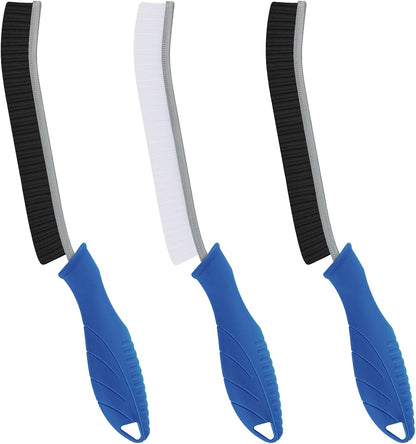 FOOGWEE Hard Bristle Crevice Cleaning Brush - Cleaning Tools for Household Use, Multifunctional Gap Cleaning Supplies for Kitchen, Bathroom, Toilet, Window, Vehicle, Faucets, Grout, Home (Black)