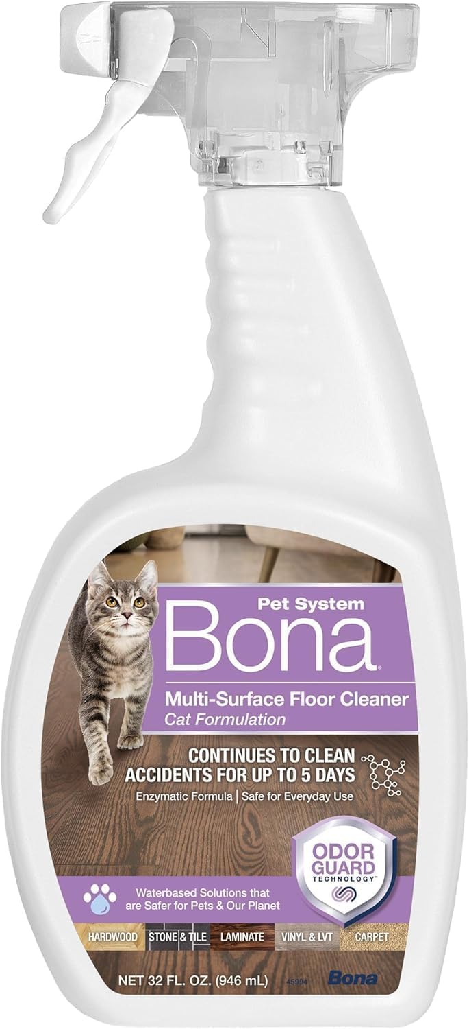 Bona Pet Spray Odor Eliminator, Dog Formulation, 32 fl oz, Safe for Carpeted Areas and Multi-Surface Floors