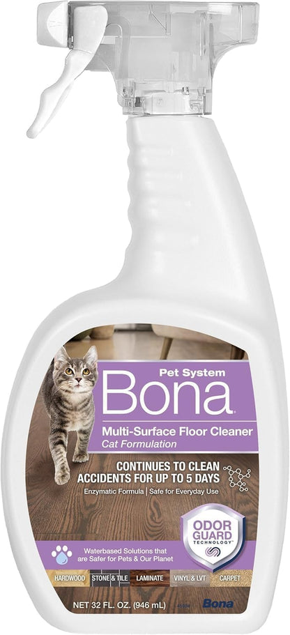 Bona Pet Spray Odor Eliminator, Dog Formulation, 32 fl oz, Safe for Carpeted Areas and Multi-Surface Floors