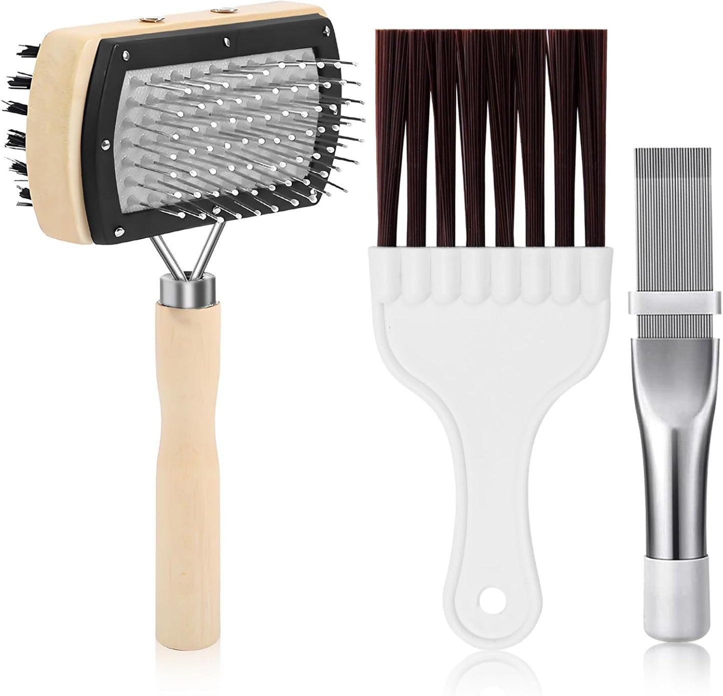 4Pcs Air Conditioner Ac Cleaning Kit, Useful Double-Sided Coil Cleaning Brush, Plastic Coil Brush Blinds Brush 2 in 1 Groove Cleaning Brush, Good Cleaning Effect for Air Conditioners, Refrigerators