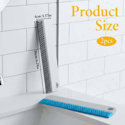 2 Pcs Mini Soft Rubber Mirror Squeegee Window Scrubber Scraper for Shower Glass Doors Cleaning Squeegee Tool Car Windows Windshield Mirror Tile Cleaner