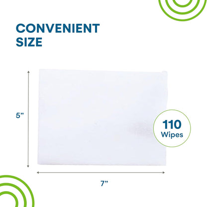 Care Touch Hand Sanitizer Wipes - 110 Hand Wipes Individually Wrapped - Travel Size - Sanitizing Wet Wipes for Home, Office & Outdoor Use