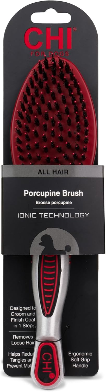 CHI for Dogs Rubber Fur Accumulator Brush, Dog Grooming Tool for Removing Loose Hair and Lint from Coats Furniture Clothing and Car Seats, Flexible Rubber Bristles, Easy Clean Grooming Brush