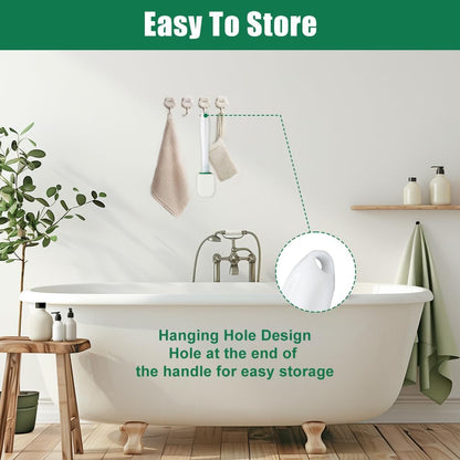 AUAUY 10 Pack Pumice Stone with Handle, Toilet Bowl Pumice Stone for Cleaning, Hard Water Toilet Ring Remover, 2 Handle + 10 Pumice Stones for Cleaning Toilets, Bathtubs, Grills, Kitchen Sink