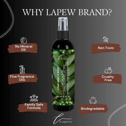 Lapew Room & Linen Spray | Fragrance Mist for Home, Car & Office | Fabric & Air Freshener | Neutralizing Mist | Made in USA | Cozy Cinnamon & Apple - Colors B