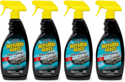 Invisible Glass 92164-4PK Premium Glass Cleaner Spray for Car Windshields and Windows, Automotive and Home Window Cleaner, Streak-Free, Ammonia-Free, Tint-Safe – 22 fl oz (Pack of 4)