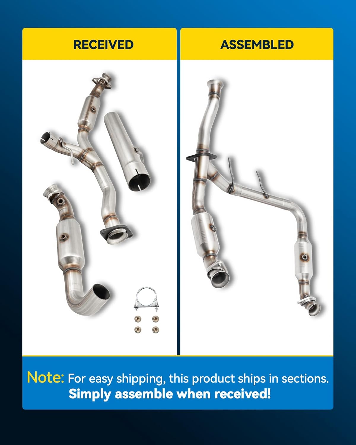 PHILTOP Left and Right Catalytic Converter Replacement For 2005-2010 300 2.7/3.5L V6 RWD, 2006-2010 Charger 2.7/3.5L V6 RWD, 2005-2008 Magnum 2.7/3.5L V6 RWD Replace 55434, 55433 (EPA Compliant) - Colors A