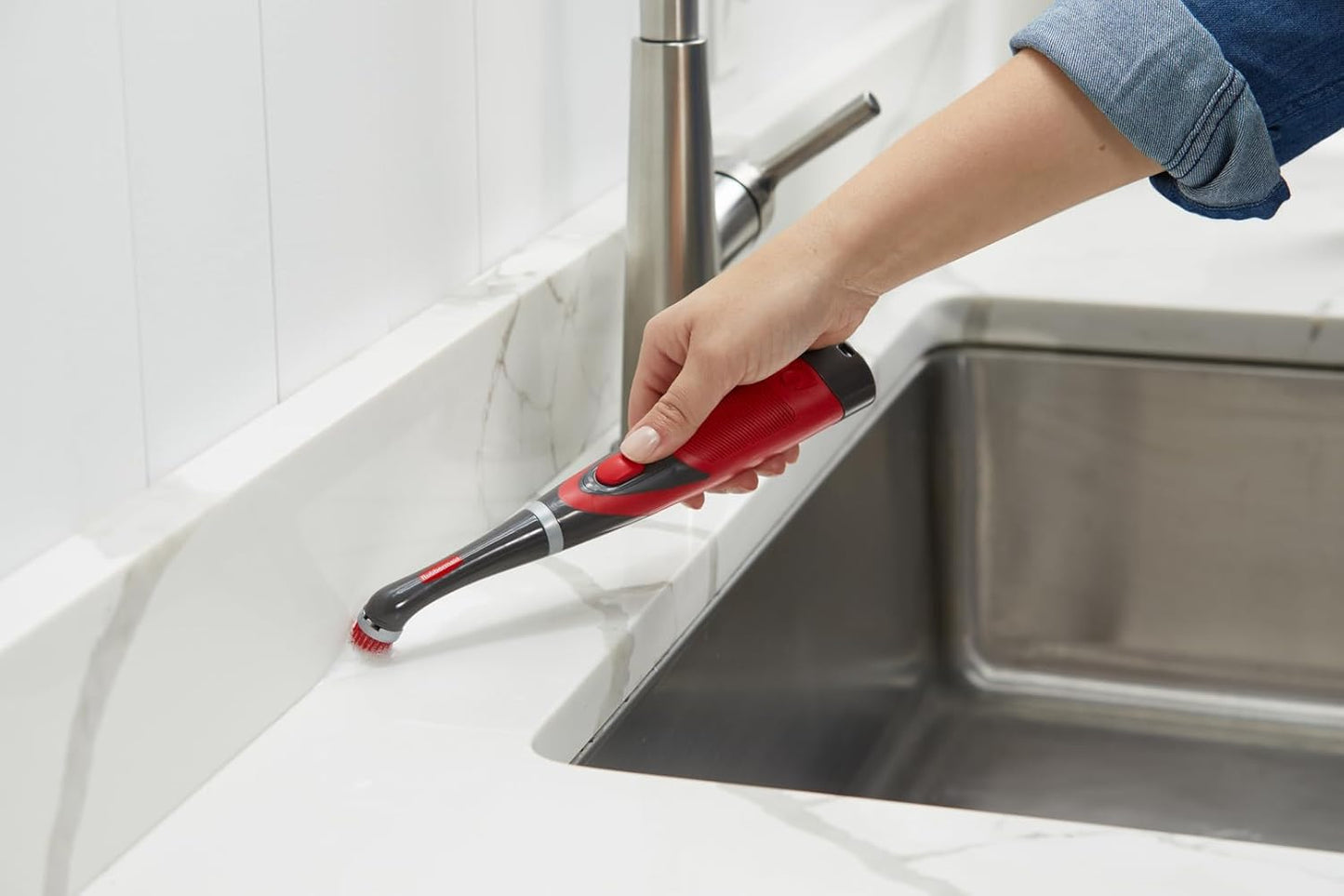 Rubbermaid Reveal Power Scrubber Attachable Grout Head, for Cordless Electric Battery Powered Scrub Brush, Ideal for Bathroom/Tile/Counter/Shower/Tub/Tight Corners & Spaces