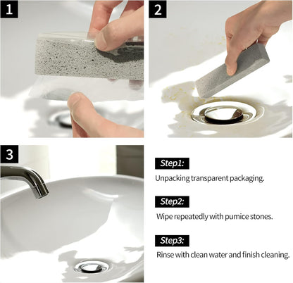 10 Pack Pumice Stone for Cleaning, Pumice Stone for Toilet Cleaning Bowl Stick, Heavy Duty Strong Pumice Cleaning Bar for Bathtubs, Kitchen Sink, Grill, Household (5.9 x 1.4 x 0.9 Inches)