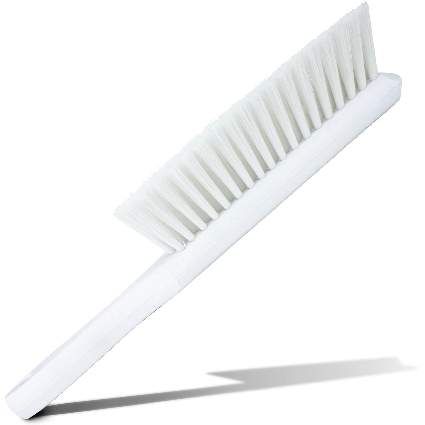 SPARTA Handheld Soft Counter Brush 8 Inch Bristle Span, Multi-Use Dust Brush with 5 Inch Handle for Tables, Countertops, and Delicate Surfaces, Polyester, Orange