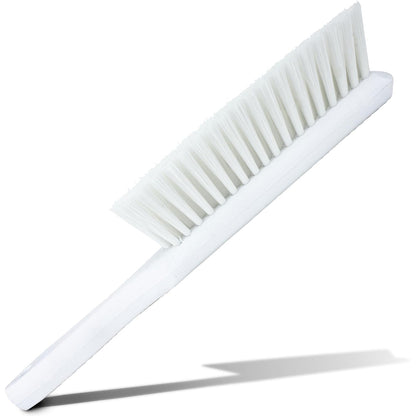 SPARTA Handheld Soft Counter Brush 8 Inch Bristle Span, Multi-Use Dust Brush with 5 Inch Handle for Tables, Countertops, and Delicate Surfaces, Polyester, Orange