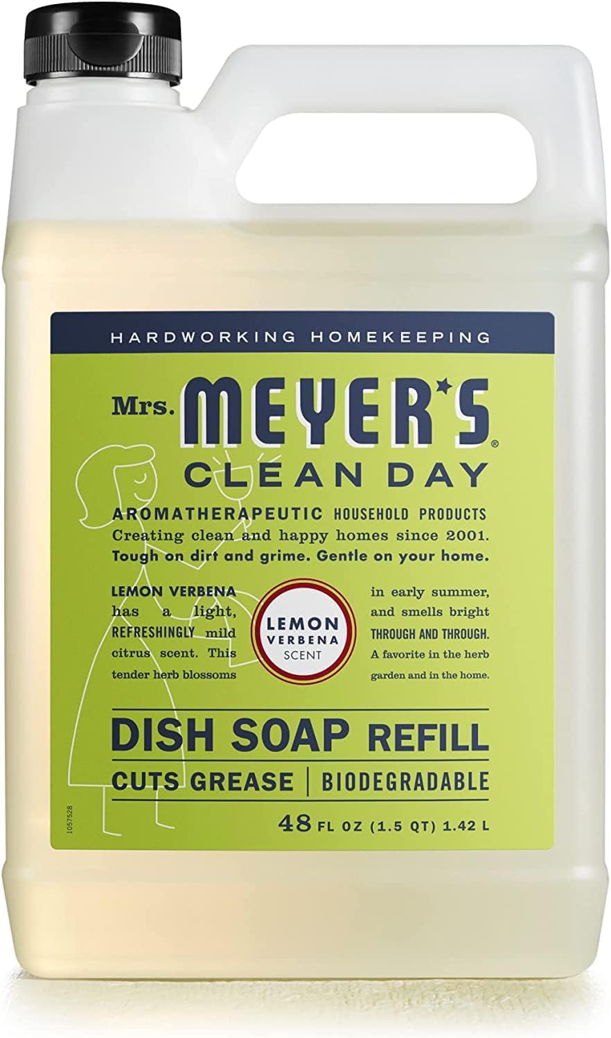 MRS. MEYER'S CLEAN DAY Liquid Dish Soap, Lemon Verbena, 16 fl. Oz