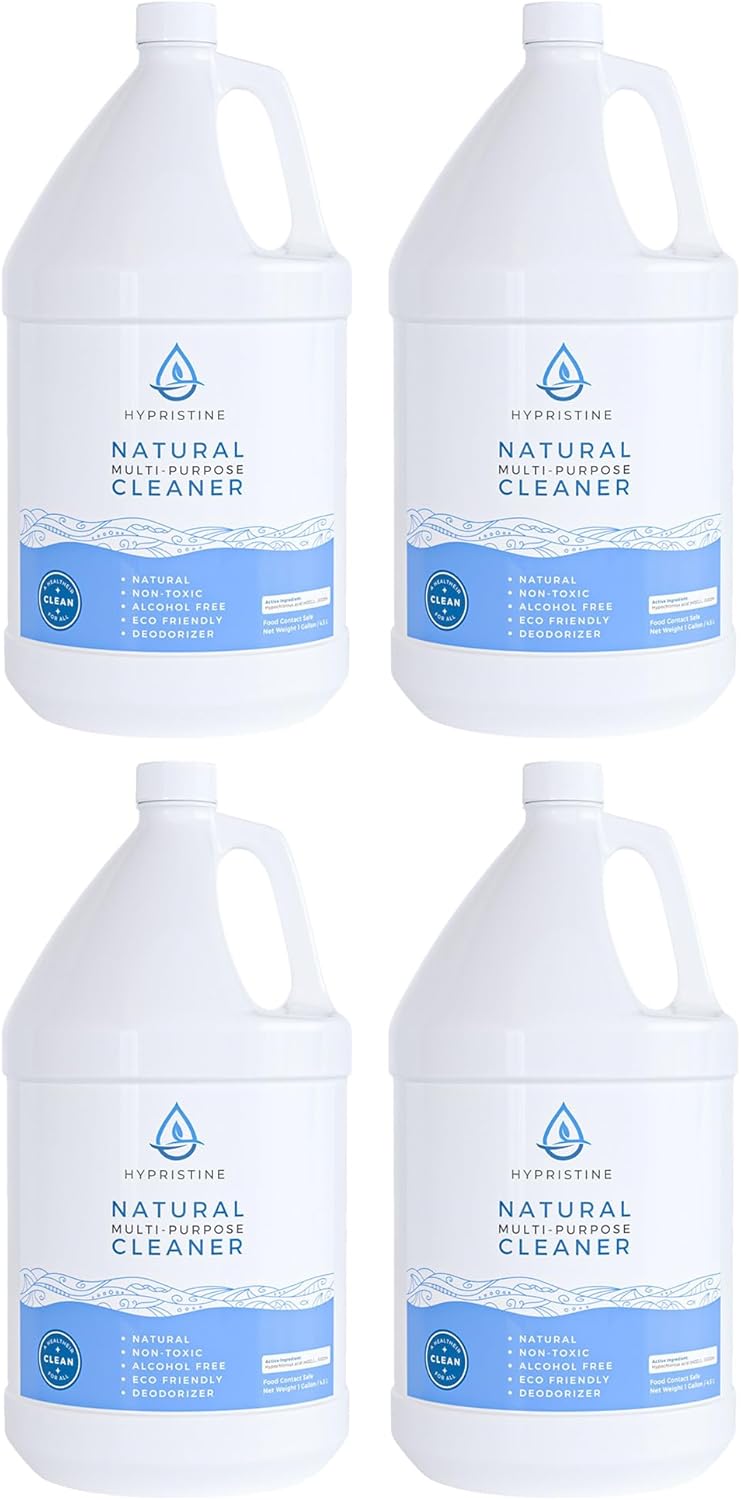 HYPRISTINE PURE Hypochlorous Acid Spray, Multi-Purpose Cleaner, Superior Shelf Life, 0% Bleach, 0% Alcohol, Food Contact Safe, Eliminate Non-Living Allergens, Remove Pet Odor, Clean Any Surface