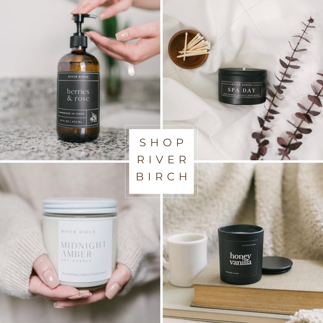 River Birch Luxury Linen and Room Spray - Home Signature Scent Balsam and Cedar Room Fragrance Spray - Fragrant Fresh Linen Air Freshener For Bedding - Handmade in Texas - 4 oz Glass Amber Bottle