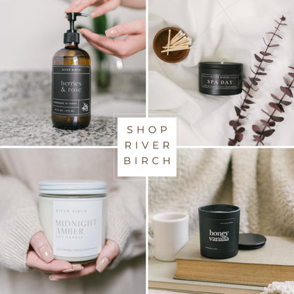 River Birch Luxury Linen and Room Spray - Home Signature Scent Balsam and Cedar Room Fragrance Spray - Fragrant Fresh Linen Air Freshener For Bedding - Handmade in Texas - 4 oz Glass Amber Bottle