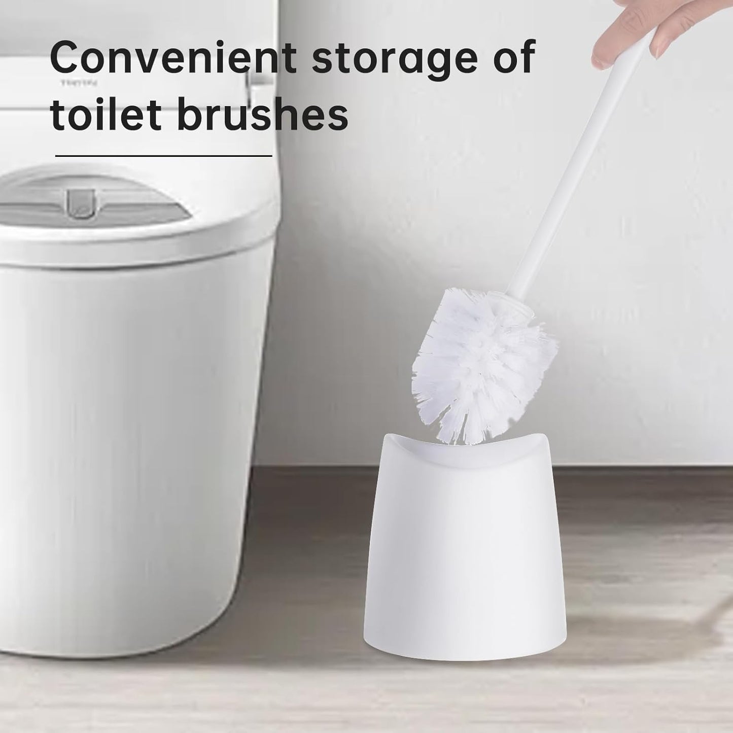 2-Pack Toilet Brush Holder Only, The Crisp White Toilet Brush Holder is Suitable for Many Toilet Brushes and can Effectively Conceal the Toilet Brush, for Bathroom/Restroom Storage