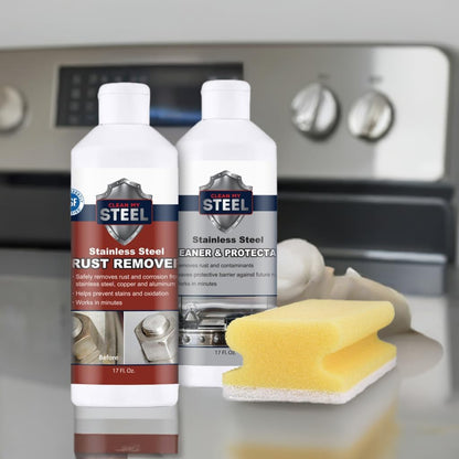 CLEAN MY STEEL Innoshine B570 Stainless Steel Rust Remover and Cleaner, NSF Certified, Approved for Food Contact Areas, 4 oz