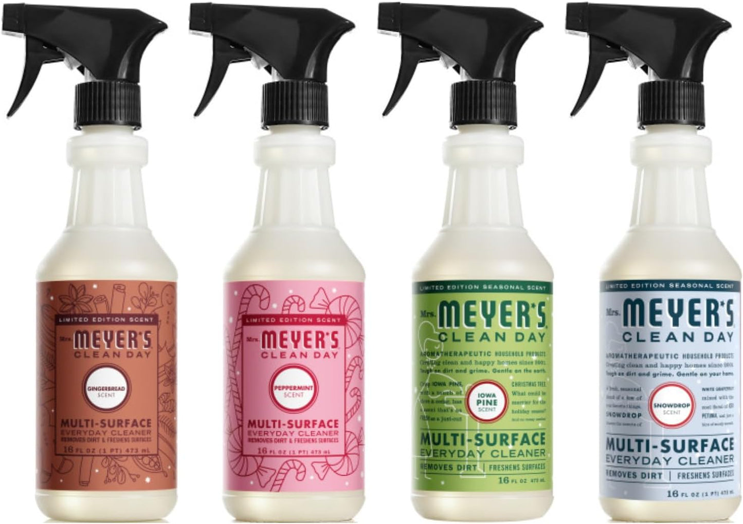 Mrs. MEYER'S CLEAN DAY Liquid Dish Soap 3 Pack Variety, Acorn Spice, Apple Cider, Fall Leaves, 16 OZ Each, 1 CT