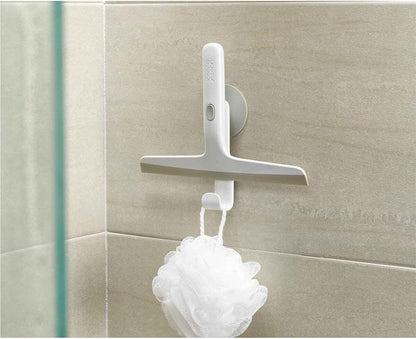 Joseph Joseph EasyStore Shower Glass Squeegee and Window Cleaner with Storage Hook, Bathroom Accessories