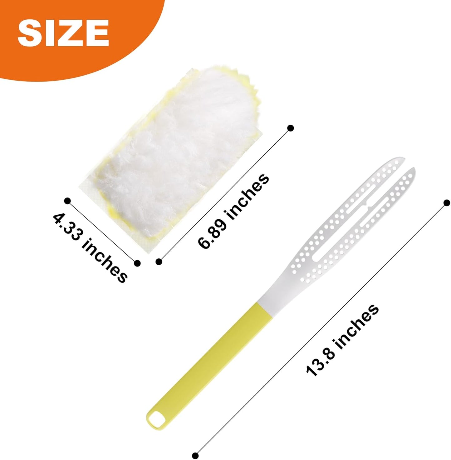 JOYMOOP Scented Telescopic Duster kit, 3FT Extendable Handle (Yellow) + 24 Yellow Refills for Swiffer Feather Duster,Easy Cleaning for Ceilings, Ceiling Fans, Blinds, Vents & Shelves