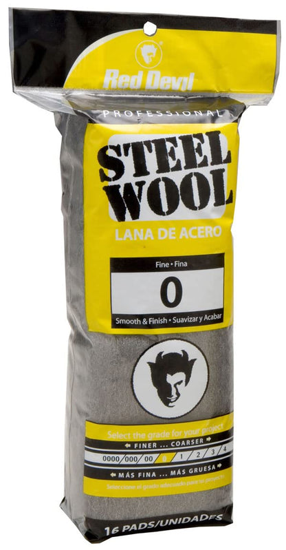 Red Devil 0310 Steel Wool, 0000 (Pack of 16)