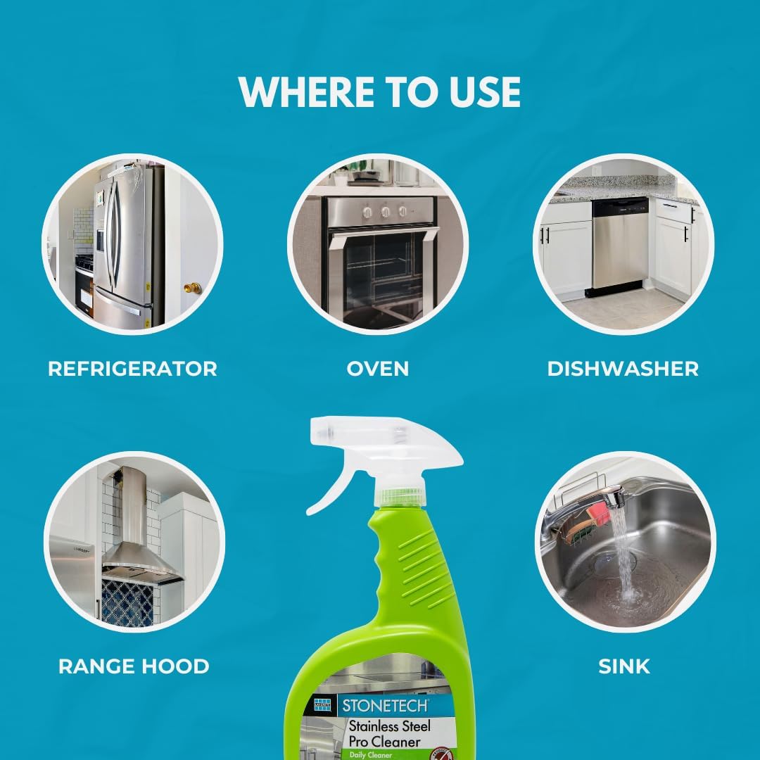 StoneTech® Stainless Steel Pro Cleaner, 24-Ounce (709mL), Spray Bottle