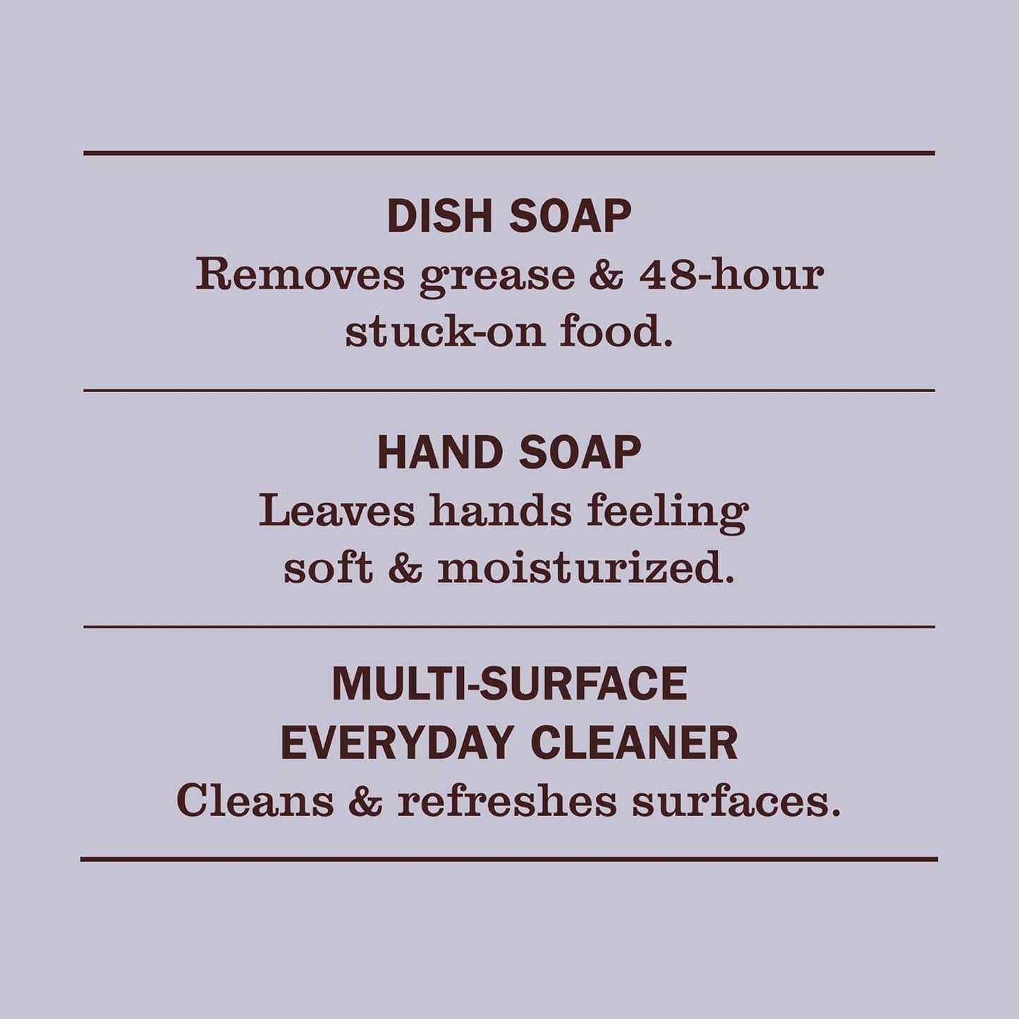 MRS. MEYER'S CLEAN DAY Kitchen Essentials Set, Includes: Hand Soap, Dish Soap, and All Purpose Cleaner, Lemon Verbena, 3 Count Pack