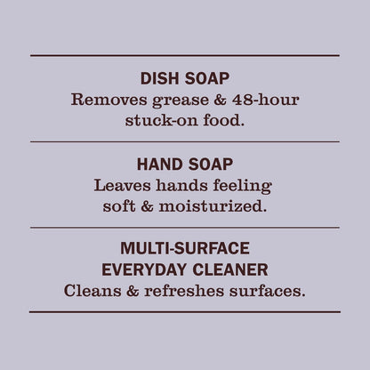 MRS. MEYER'S CLEAN DAY Kitchen Essentials Set, Includes: Hand Soap, Dish Soap, and All Purpose Cleaner, Lemon Verbena, 3 Count Pack